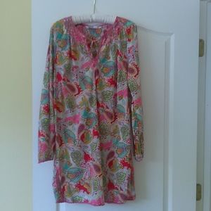 Beautiful Athleta Multi Color Paisley Beach Dress Cover Up Tunic